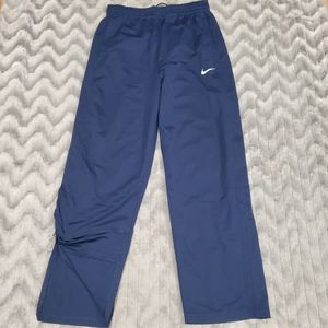 Nike Mens Navy Blue Ankle Zip Track Pants Size L